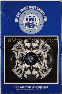 9e456 SIMON - KING OF THE WITCHES pressbook '71 Andrew Prine, wild psychedelic design!