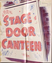 9e460 STAGE DOOR CANTEEN pressbook '43 Marx, Johnny Weissmuller, Kate Hepburn, all-star musical!