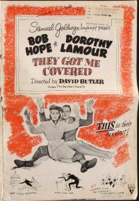 9e466 THEY GOT ME COVERED pressbook '43 Bob Hope, Dorothy Lamour, this is their best, no kidding!
