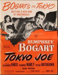 9e469 TOKYO JOE pressbook '49 Humphrey Bogart & sexy smoking Florence Marly in Japan!