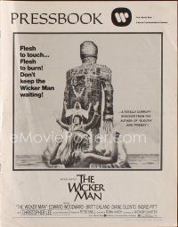 9e473 WICKER MAN pressbook '74 Christopher Lee, sexy naked Britt Ekland, cult horror classic!