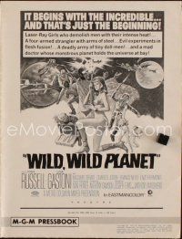 9e474 WILD, WILD, WILD PLANET pressbook R67 I Criminali Della Galassia, cool Italian sci-fi!