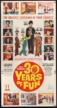 9f495 30 YEARS OF FUN 3sh '63 Charlie Chaplin, Buster Keaton, Laurel & Hardy, Harry Langdon!