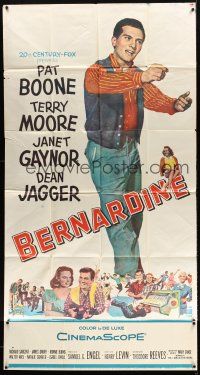 9f529 BERNARDINE 3sh '57 art of America's new boyfriend Pat Boone is on the screen!
