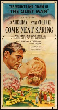 9f565 COME NEXT SPRING 3sh '56 Ann Sheridan & Steve Cochran in the warmest happiest picture!