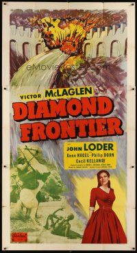 9f578 DIAMOND FRONTIER 3sh R40s Victor McLaglen mines for diamonds in South Africa!