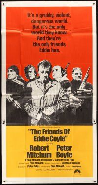 9f605 FRIENDS OF EDDIE COYLE int'l 3sh '73 Bob Mitchum lives in a grubby, violent, dangerous world!