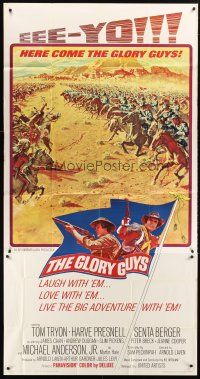 9f615 GLORY GUYS 3sh '65 Sam Peckinpah, riding hell-bent for the big brawl, epic battle art!