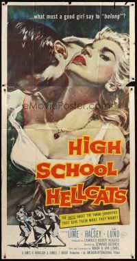 9f628 HIGH SCHOOL HELLCATS 3sh '58 best AIP bad girl art, what must a good girl say to belong?