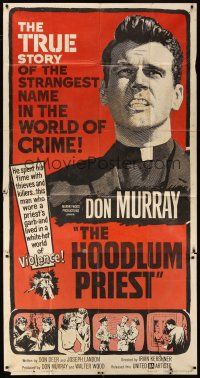9f631 HOODLUM PRIEST 3sh '61 religious Don Murray saves thieves & killers, and it's true!