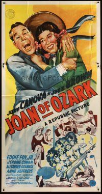 9f643 JOAN OF OZARK 3sh '42 wacky art of Judy Canova & Joe E. Brown!