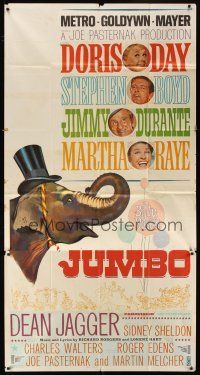 9f648 JUMBO 3sh '62 Doris Day, Jimmy Durante, Stephen Boyd, Martha Raye circus elephant!