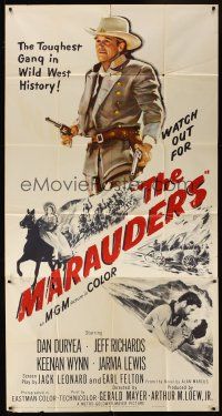 9f684 MARAUDERS 3sh '55 Dan Duryea and the toughest gang in Wild West history!