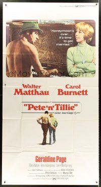 9f712 PETE 'N' TILLIE int'l 3sh '73 naked Walter Matthau plays piano for Carol Burnett, Martin Ritt