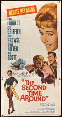 9f748 SECOND TIME AROUND 3sh '61 Debbie Reynolds with gun, Andy Griffith, Juliet Browse