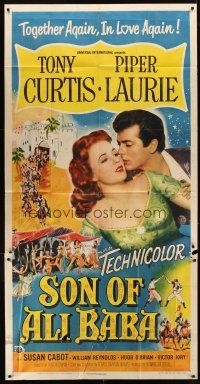 9f770 SON OF ALI BABA 3sh '52 Tony Curtis & Piper Laurie together again!