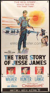 9f790 TRUE STORY OF JESSE JAMES 3sh '57 Nicholas Ray, Robert Wagner, Jeffrey Hunter, Hope Lange