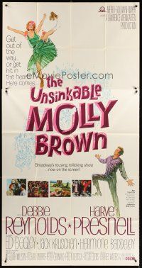 9f795 UNSINKABLE MOLLY BROWN 3sh '64 Debbie Reynolds, get out of the way or hit in the heart!