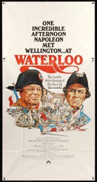 9f801 WATERLOO 3sh '70 great artwork of Rod Steiger as Napoleon Bonaparte!