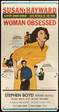 9f807 WOMAN OBSESSED 3sh '59 Best Actress Academy Award Winner Susan Hayward, Stephen Boyd