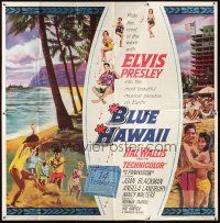 9f002 BLUE HAWAII 6sh '61 great image of Elvis Presley & sexy babes by the beach!