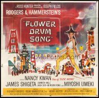 9f013 FLOWER DRUM SONG 6sh '62 great Kingman art of Nancy Kwan, Rodgers & Hammerstein!