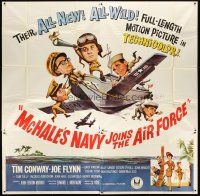 9f021 McHALE'S NAVY JOINS THE AIR FORCE 6sh '65 great art of Tim Conway in wacky flying ship!
