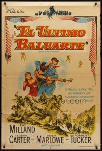 9f132 BUGLES IN THE AFTERNOON Argentinean R60s Ray Milland, Helena Carter, art of western battle!