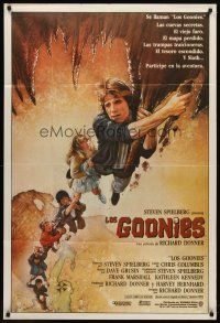 9f167 GOONIES Argentinean '85 Josh Brolin, teen adventure classic, Drew Struzan art!