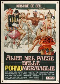 9f260 ALICE IN WONDERLAND Italian 1p '78 sexy Playboy's cover girl Kristine De Bell, different art!