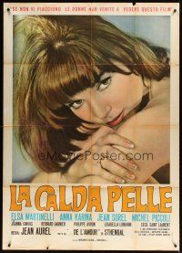 9f261 ALL ABOUT LOVE Italian 1p '64 great different close up of sexy Elsa Martinelli!