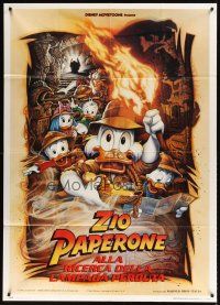 9f310 DUCKTALES: THE MOVIE Italian 1p '91 Walt Disney, Scrooge McDuck, cool Drew Struzan art!