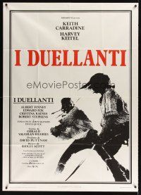 9f311 DUELLISTS Italian 1p '77 Ridley Scott, Keith Carradine, Harvey Keitel, cool fencing image!