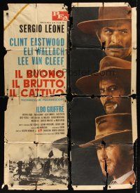 9f335 GOOD, THE BAD & THE UGLY Italian 1p '66 Clint Eastwood, Sergio Leone classic, ultra rare!