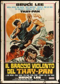 9f353 IL BRACCIO VIOLENTO DEL THAY-PAN Italian 1p '78 kung fu compilation movie, cool art!