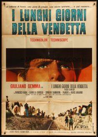 9f372 LONG DAYS OF VENGEANCE Italian 1p '66 c/u of Giuliano Gemma, spaghetti western!