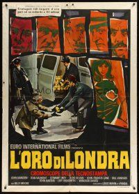 9f375 L'ORO DI LONDRA Italian 1p '68 art of crooks stealing The Gold of London by Tino Avelli!