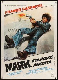 9f389 MARK STRIKES AGAIN Italian 1p '76 Franco Gasparri's Mark colpisce ancora, cool art!