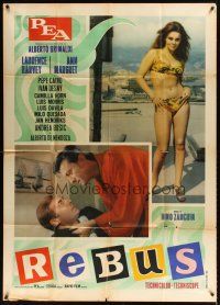 9f427 REBUS Italian 1p '68 Laurence Harvey & sexy full-length Ann-Margret in bikini!