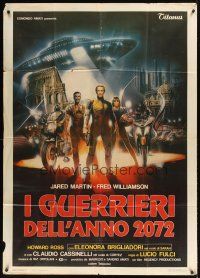 9f434 ROME 2072 AD: THE NEW GLADIATORS Italian 1p '83 Lucio Fulci, cool sci-fi art by Enzo Sciotti!