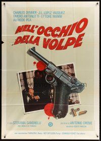 9f472 TRUTH ON THE SAVOLTA AFFAIR Italian 1p '80 cool art of gun, blood & bullets by Luca Crovato!