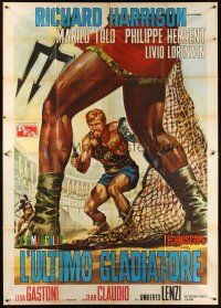 9f079 MESSALINA VS. THE SON OF HERCULES Italian 2p '64 Umberto Lenzi L'ultimo gladiatore, Casaro