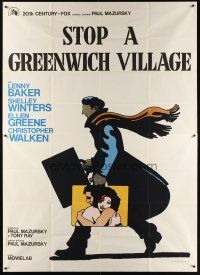 9f083 NEXT STOP GREENWICH VILLAGE Italian 2p '76 cool art of Lenny Baker by Milton Glaser!