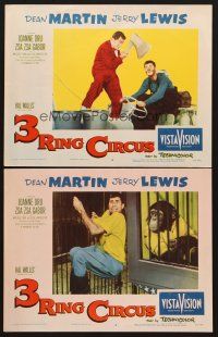 9g814 3 RING CIRCUS 2 LCs '54 Dean Martin w/huge axe & wacky clown Jerry Lewis!