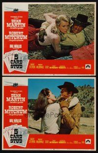9g816 5 CARD STUD 2 LCs '68 cowboy Dean Martin & pretty Inger Stevens!