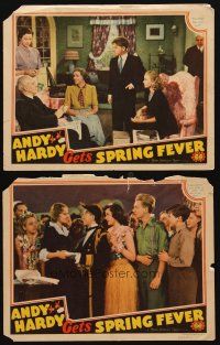 9g819 ANDY HARDY GETS SPRING FEVER 2 LCs '39 Lewis Stone, Mickey Rooney & Ann Rutherford!