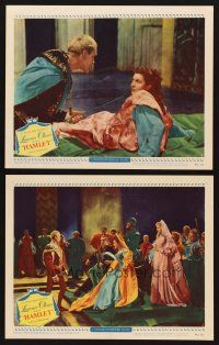 9g878 HAMLET 2 LCs '49 William Shakespeare classic, Laurence Olivier, Eileen Herlie as Gertrude!