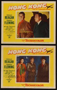 9g885 HONG KONG 2 LCs '51 Ronald Reagan tied up, Rhonda Fleming!