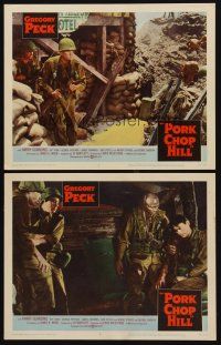 9g929 PORK CHOP HILL 2 LCs '59 Lewis Milestone directed, Korean War soldier Gregory Peck!