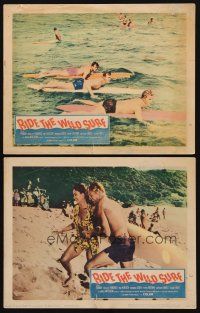 9g941 RIDE THE WILD SURF 2 LCs '64 Fabian, Barbara Eden, sexy girls, surfing!